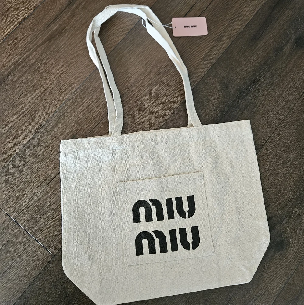 NWT Miu Miu Beige Tote Bag - Picture 2 of 8